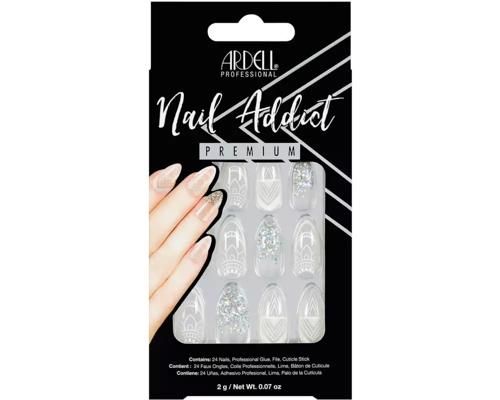 Ardell Nail Addict Glass Deco Kunstnägel Transparent Weiss