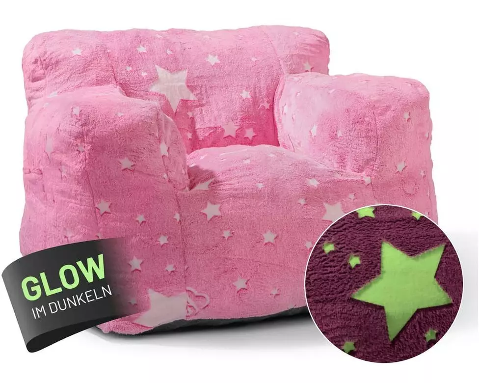 Lumaland Sessel Glow in the Dark Rosa