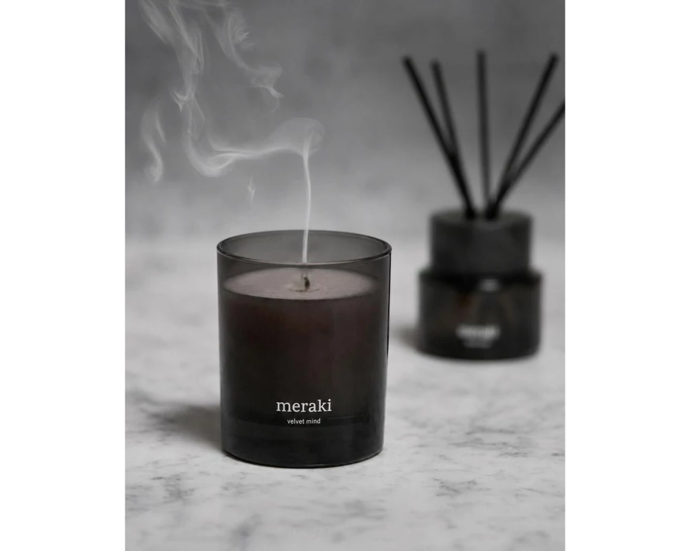 meraki Duftkerze Velvet Mind 200 g, Grau