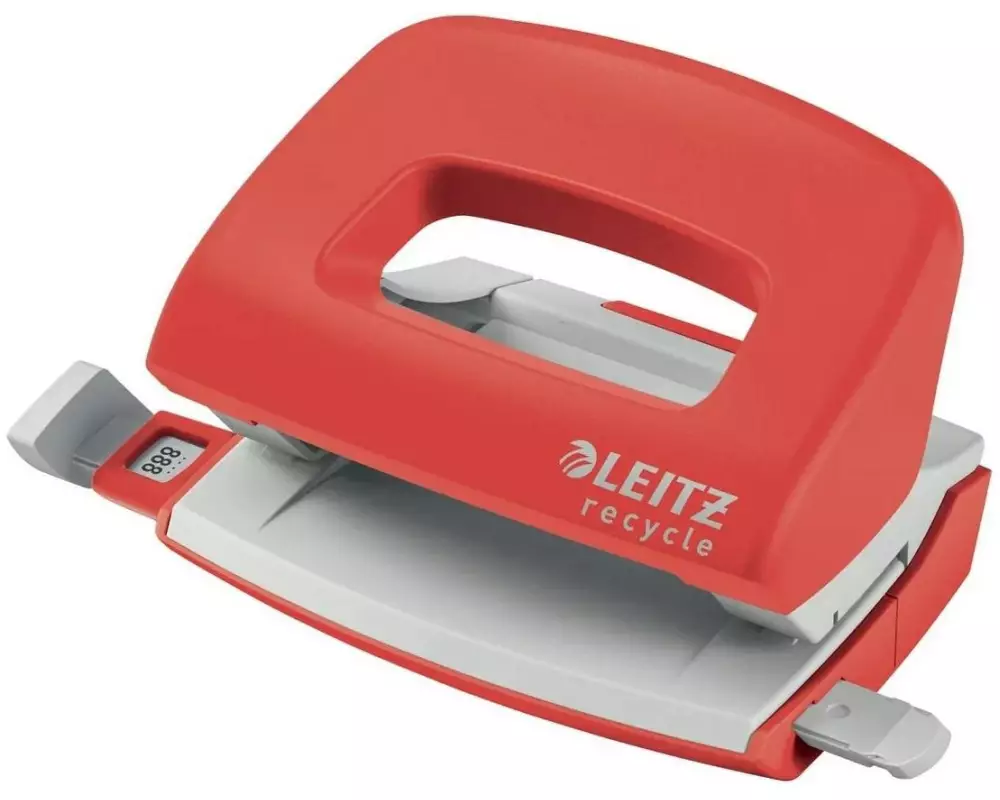 Leitz Locher NeXXt Recycle Mini 10 Seiten, Rot