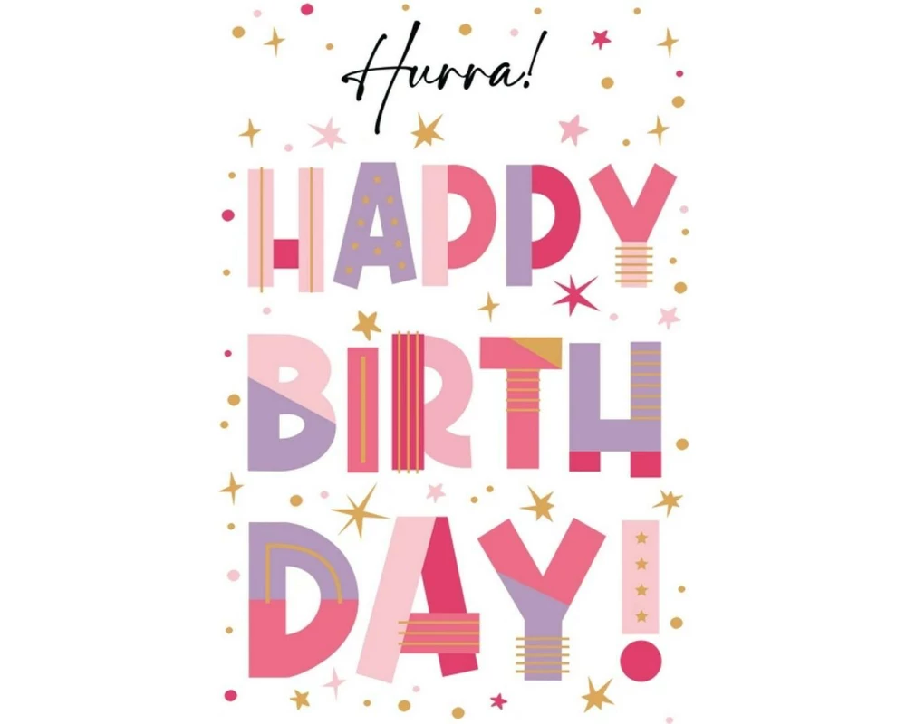 ABC Glückwunschkarte Geburtstag 12.5 x 17.6 cm