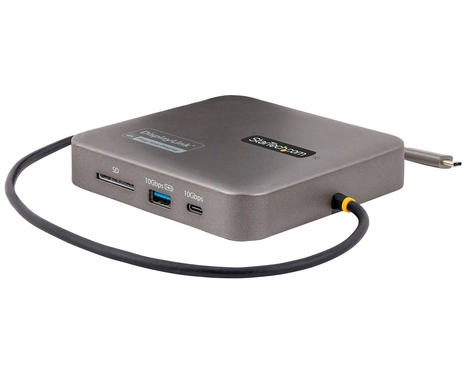 StarTech.com 102B-USBC-MULTIPORT laptop dock/port replicator Kabelgebunden USB 3.2 Gen 2 (3.1 Gen 2) Type-C Grau