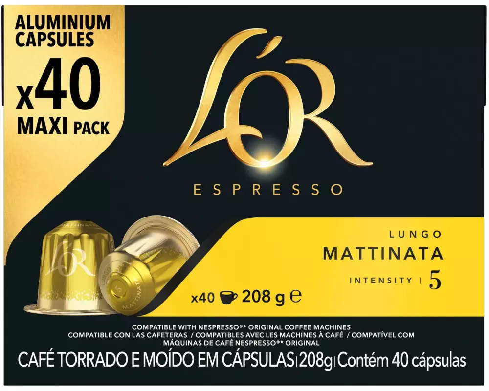 L'Or Kaffeekapseln Mattinata 40 Stück