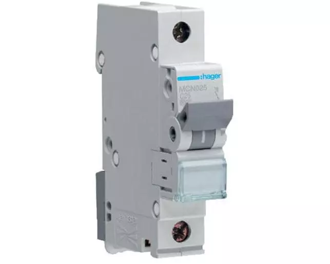 Hager Leitungsschutzschalter 1 polig 6kA C-25A 1M