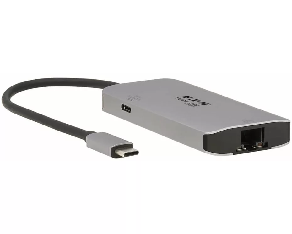 EATON TRIPPLITE 4-Port, Thunderbolt, 4, Hub, 8K, 2x, 4K, 60, Hz, USB, 3.2, Gen, 2, USB-A, Port, 100W, Charging, Gray
