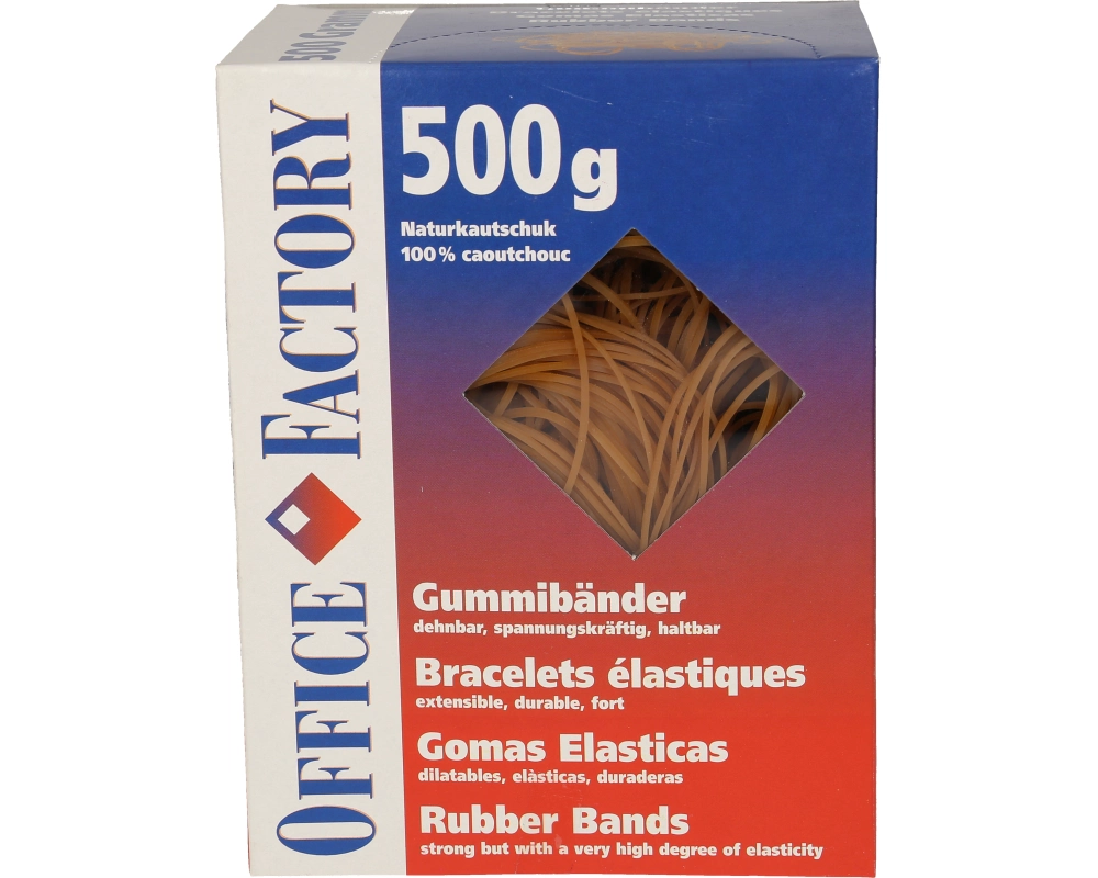 SMART OFFICE Gummibänder Nr. 10 500g 605522 1.3mm/70mm