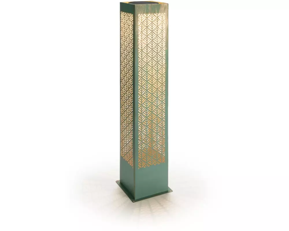 STT Windlicht Solar Antic Pillar Sofia, 78 cm, Aqua