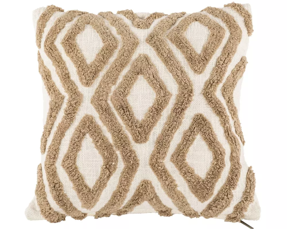 Tiseco Kissen Sahara Contrast 45 x 45 cm, Elfenbein
