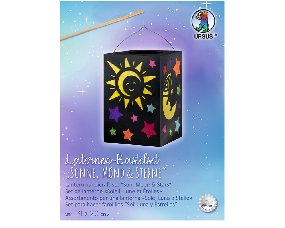 URSUS Laternen-Bastelset Sonne, Mond und Sterne