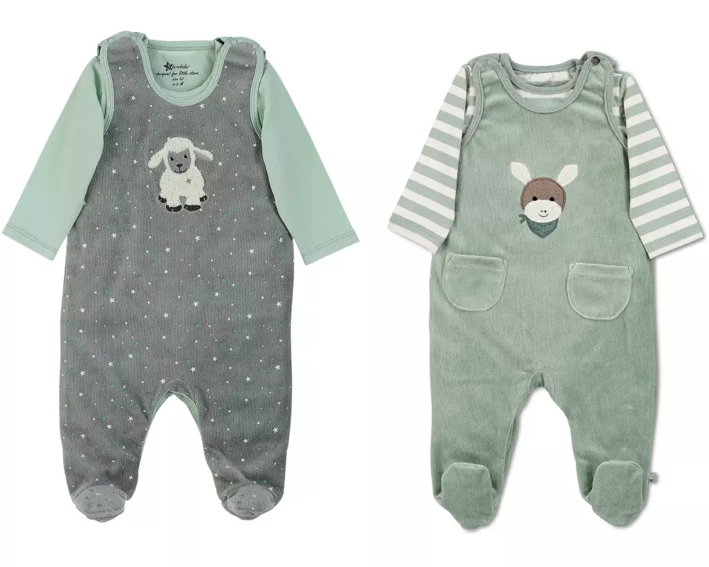 Sterntaler Strampler 2er Set Stanley/Emmi Grün Gr. 50