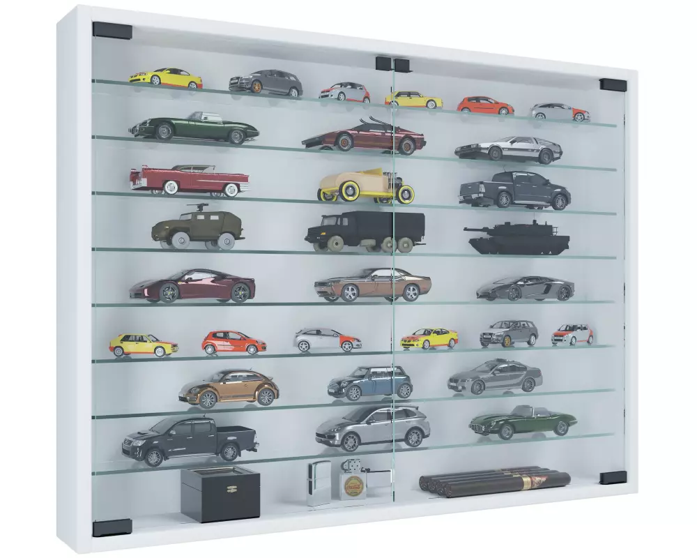 VCM Vitrine Mandosa XXL 80 x 60 cm, Weiss