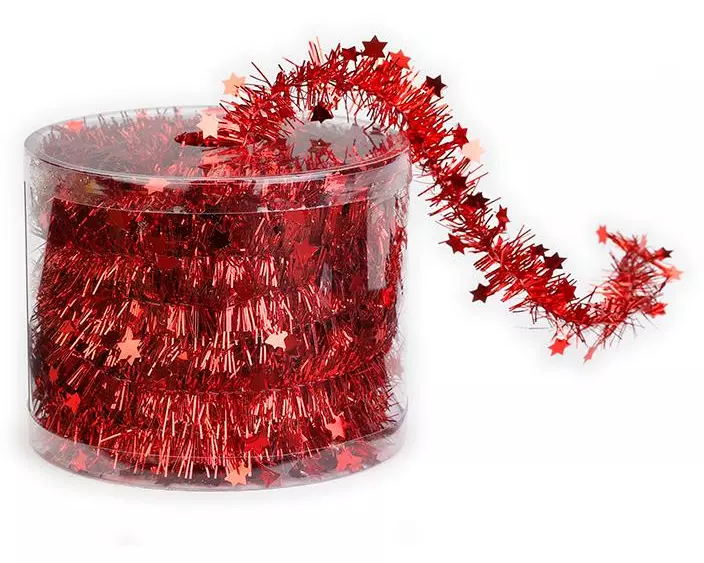 INGES CHRISTMAS DECOR Girlande mit Sternen 7 m, Rot