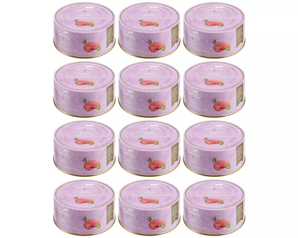 Terra Faelis Nassfutter Adult getreidefrei mit Pute, 12 x 80 g