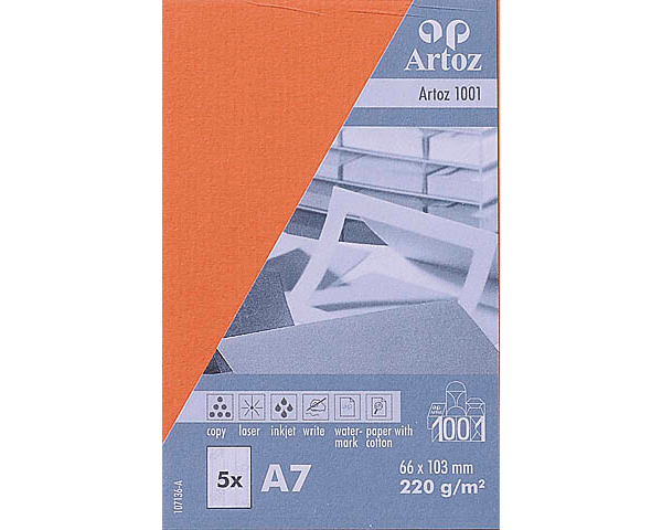 ARTOZ Visitenkarten 1001 A7 107136145 220g, rot 5 Blatt