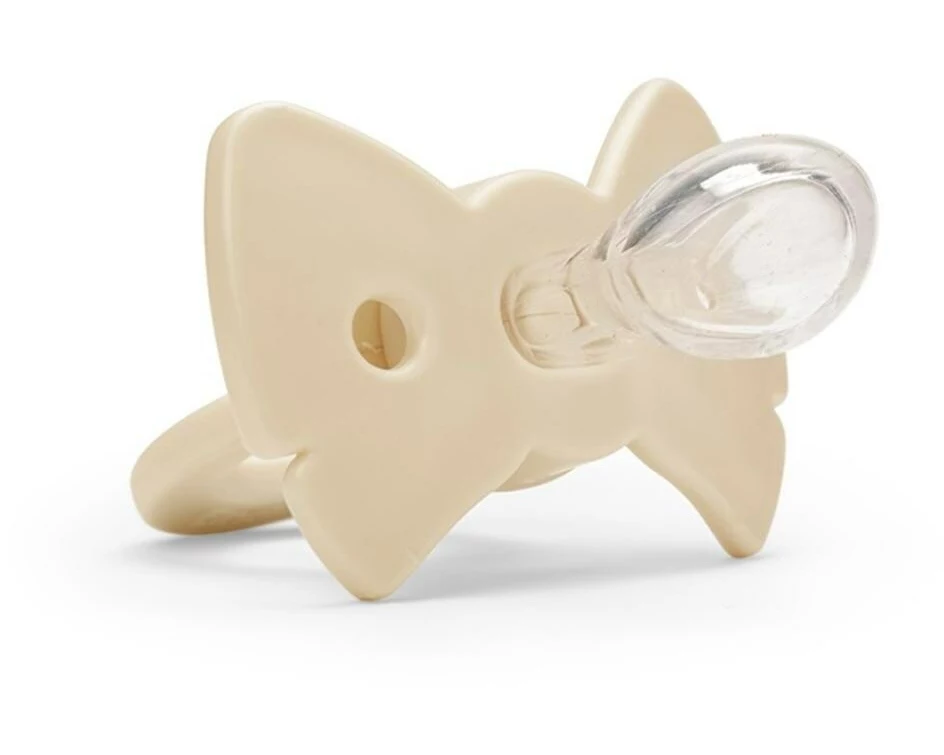 ELODIE Schnuller anatomisch Silikon Binky Bow Oat White