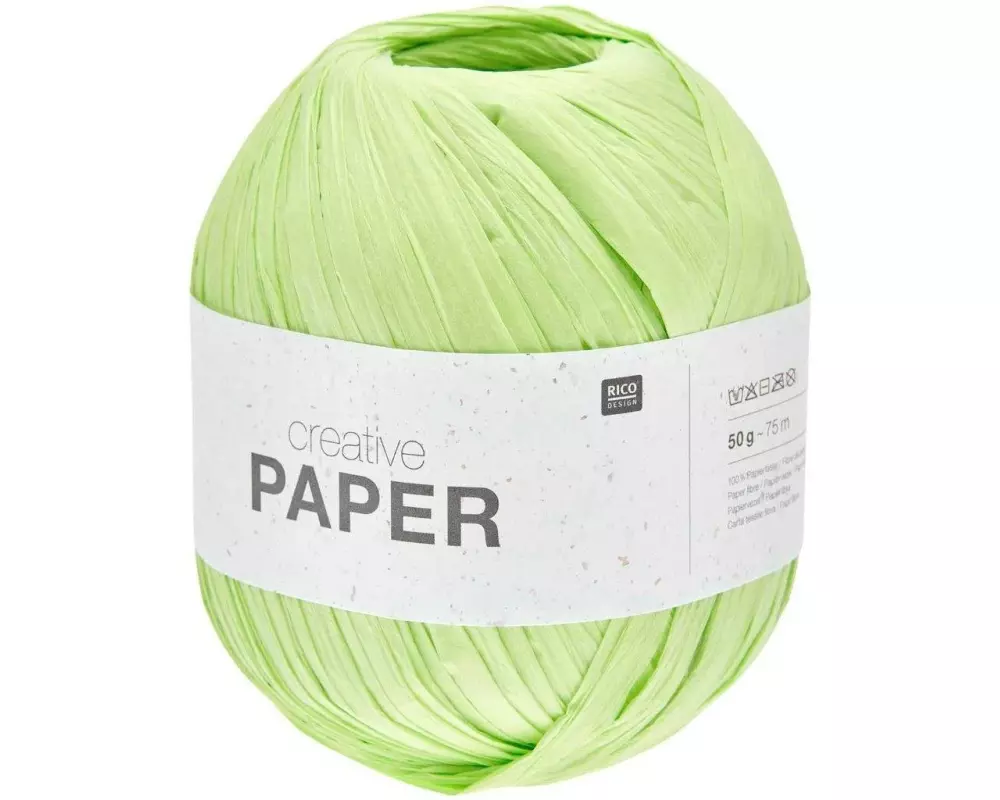 Rico Design Wolle Paper Hellgrün, 75 m