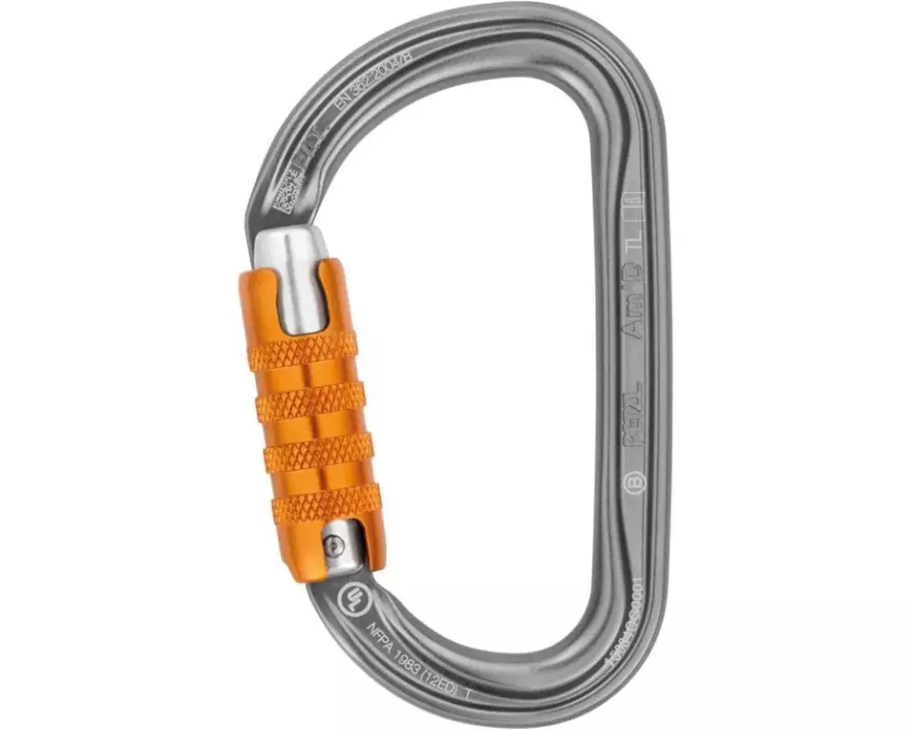 Petzl Am'D Triact-Lock Asymmetrisch, Aluminium, Grau