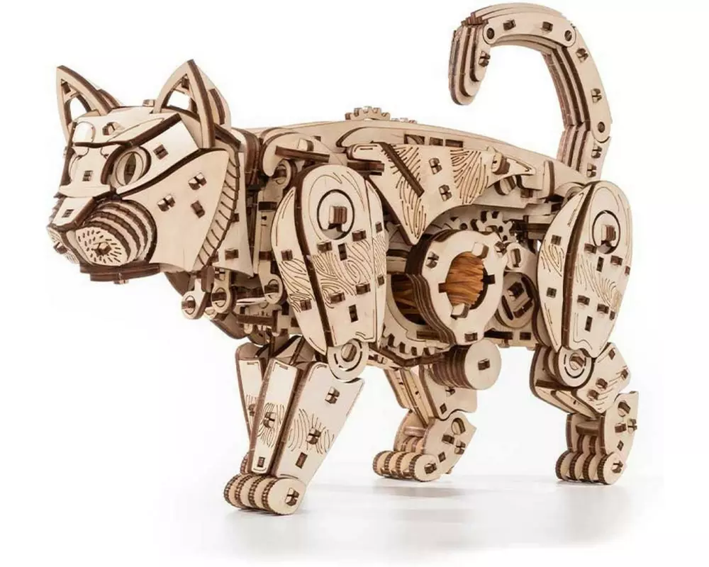 Eco-Wood-Art Bausatz Katze Natur