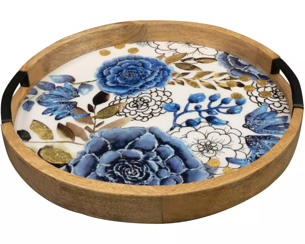 CHALET Dekoteller Dutch Ø 35, Blau