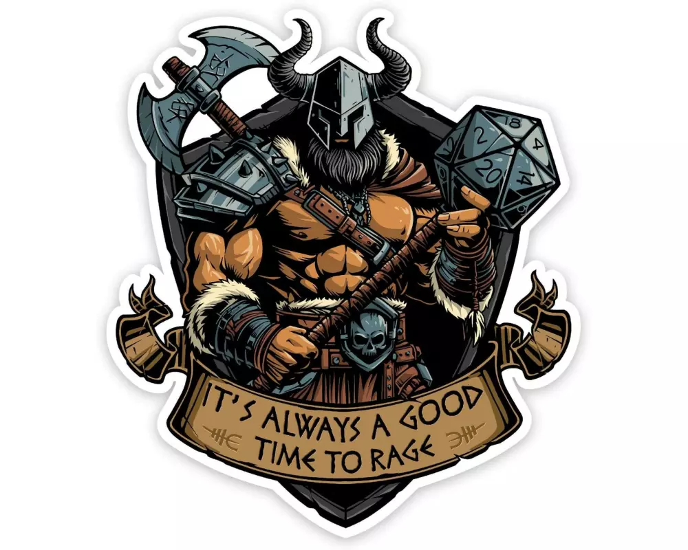 Glass Staff Time to Rage Sticker Blau/Schwarz