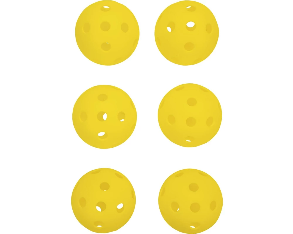 FTM Pickleball Indoor, 6 Stück, Gelb