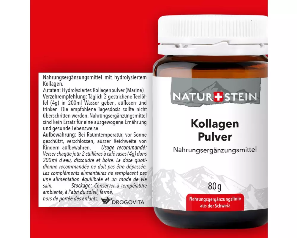 Naturstein Pulver Kollagen 80 g
