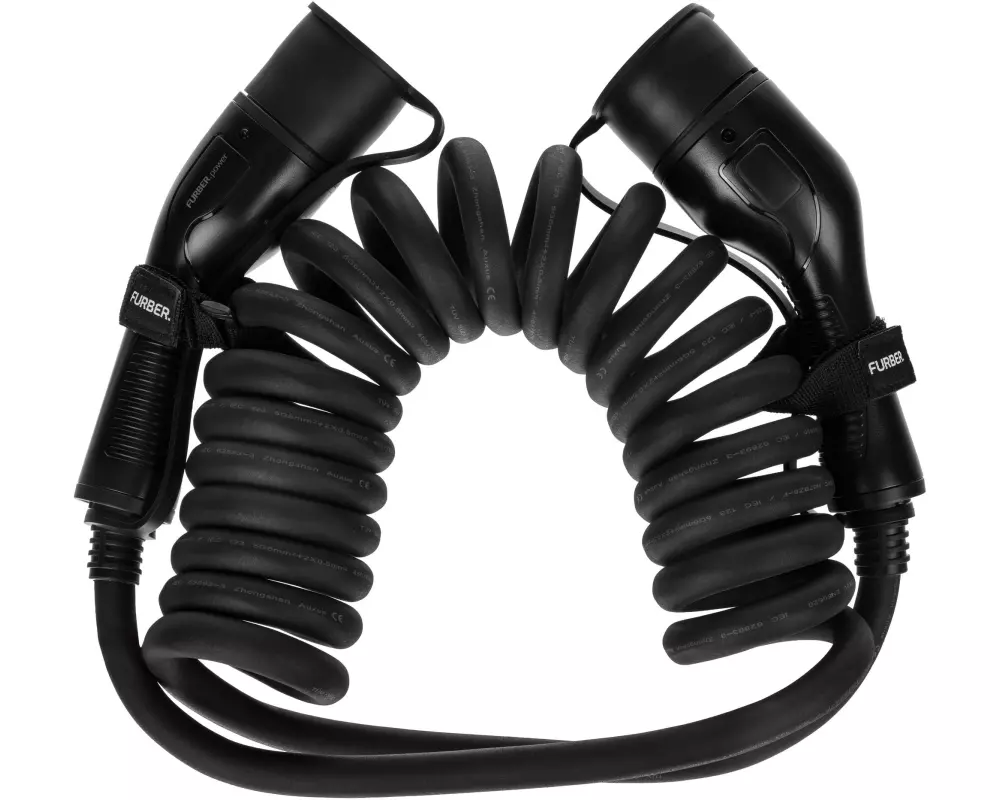 FURBER.power Ladekabel FREYJA Typ 2 22 kW 5 m Spiral