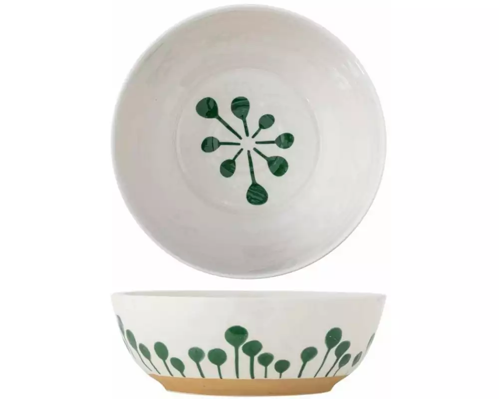 Bloomingville Schale Linora, Steinzeug, Grün