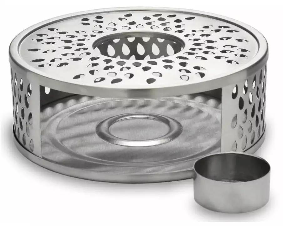 Creano Stövchen Leaf Silber