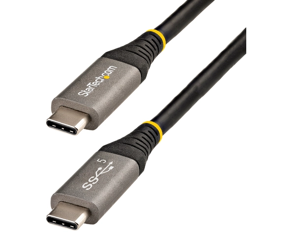 StarTech.com 6ft 2m USB C Cable, High Quality USB-C Cable, USB 3.0 (5Gbps) Type-C Cable, 5A/100W PD, DP Alt Mode, USB C Cord
