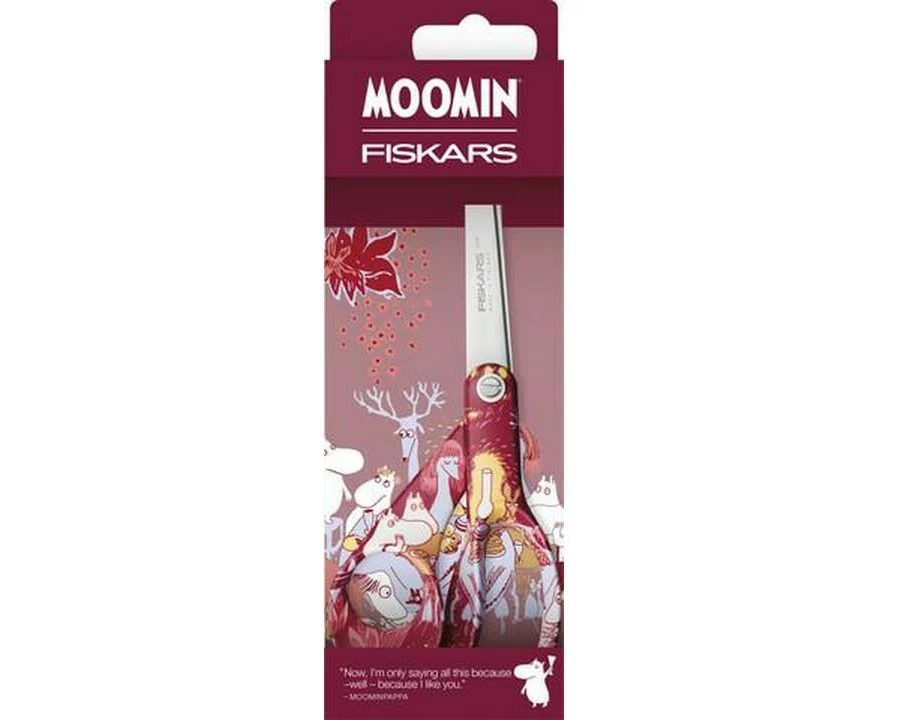 Fiskars Universalschere Moomin Festive Mome 21 cm, Bordeaux
