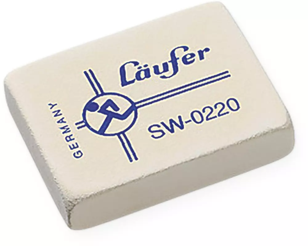 Läufer Radiergummi SW-0220 48 x 36 x 10 mm, Weiss