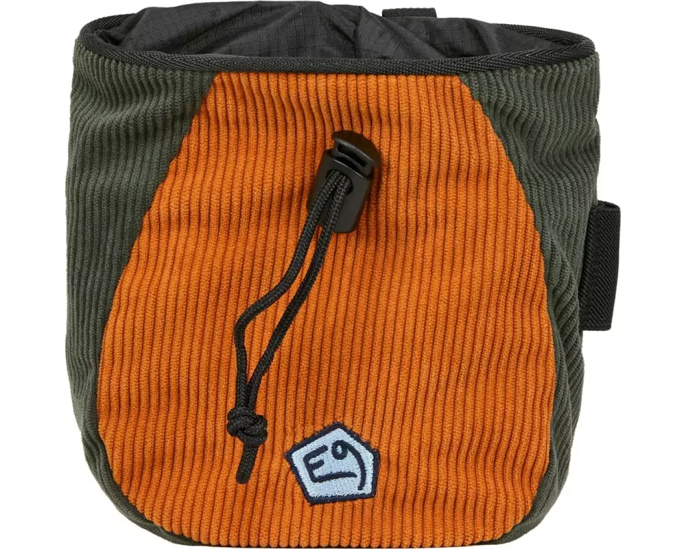 E9 Chalk Bag Drop-VS Dunkelgrün/Orange