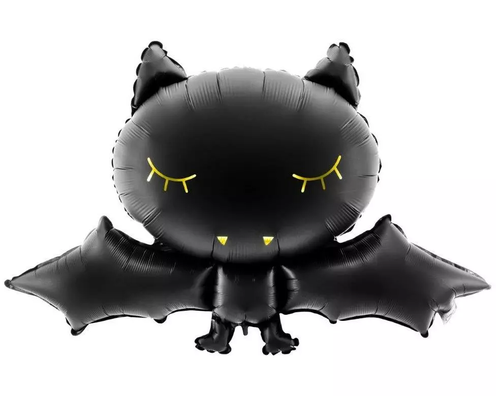 Partydeco Ballons Folienballon Fledermaus 80 x 52 cm, Schwarz