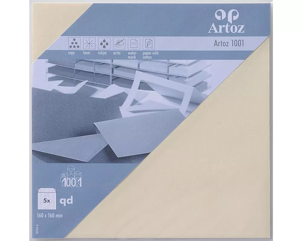 Artoz Couvert 1001, 16 x 16 cm, 5 Stück, Chamois