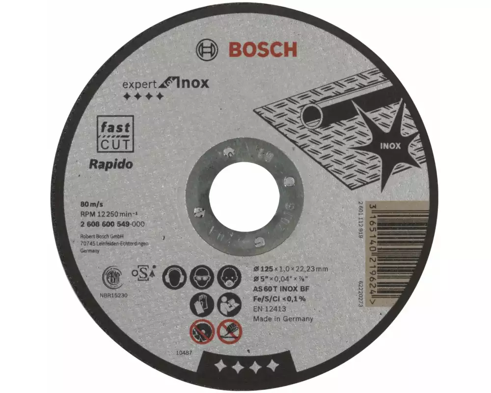 Bosch Professional Trennscheibe gerade Expert for Inox, 125 x 1 mm