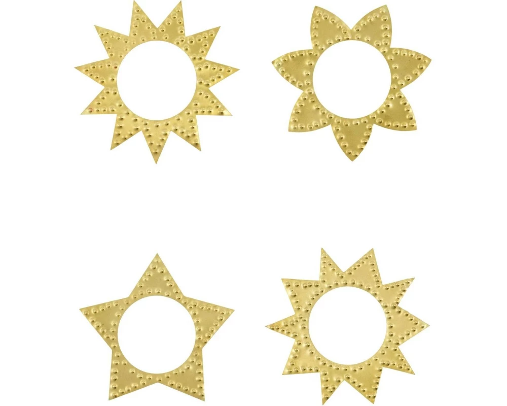 House Doctor Serviettenring Star, 4er Set Gold