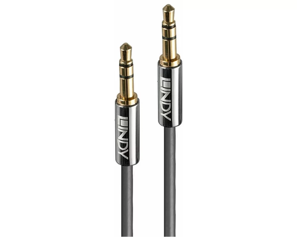 LINDY Cromo Line Audio Cable, Stereo, 3,5mm-3,5mm, M-M, 5m, anthrazit