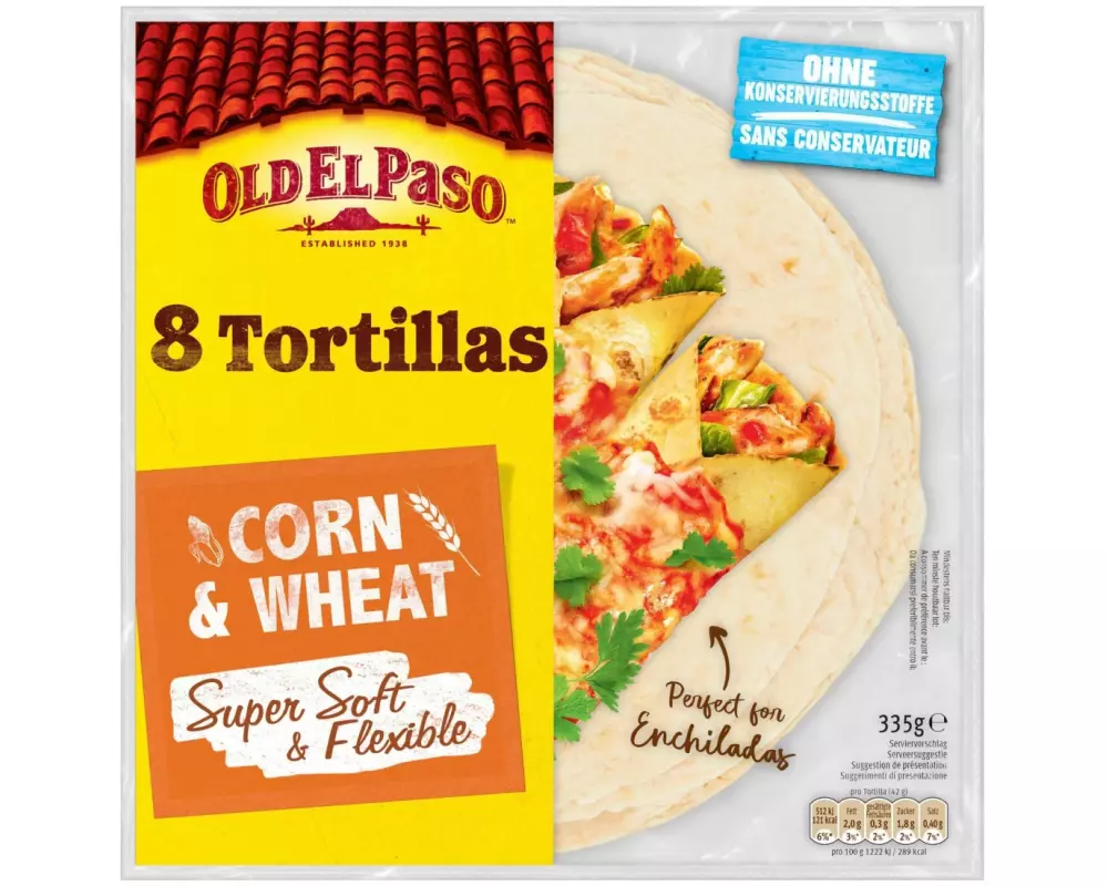 Old El Paso Corn & Wheat Tortillas 8 Stück