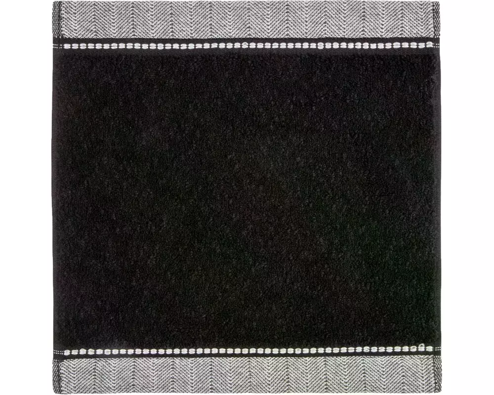 Möve Waschlappen Brooklyn 30 x 30 cm, Schwarz