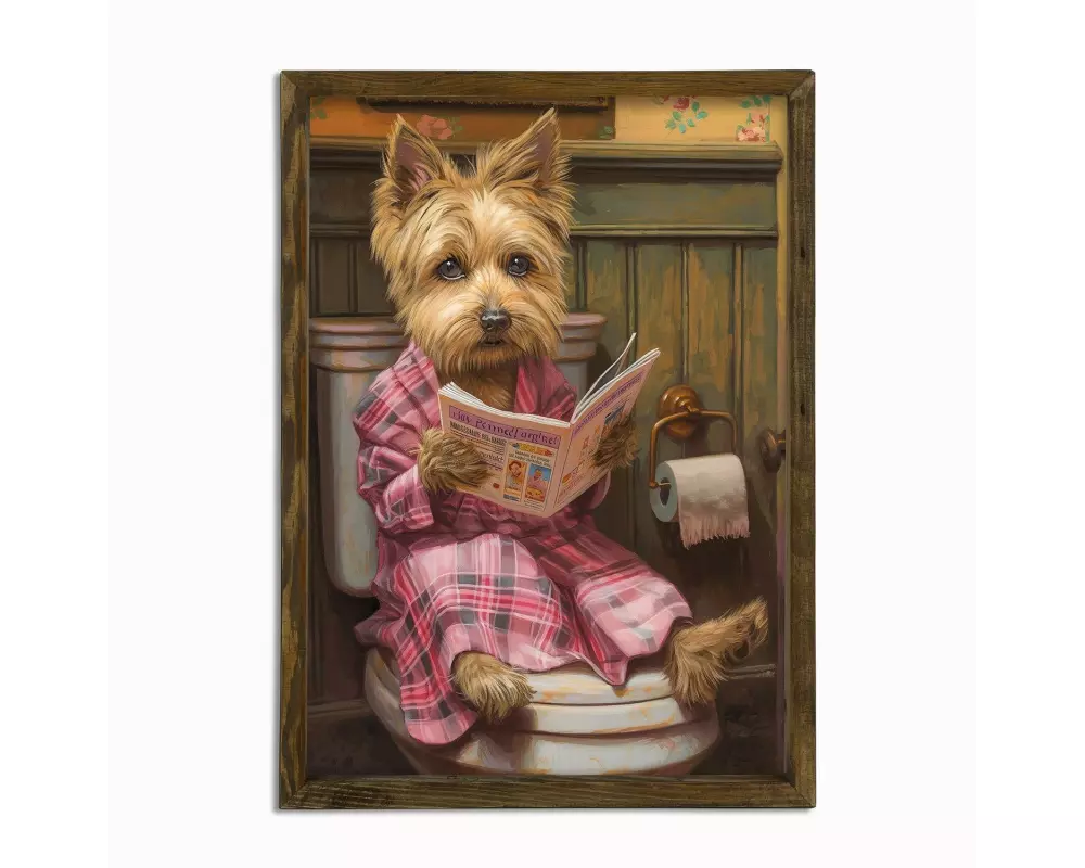 Wallxpert Bild Yorkshire Terrier 35 x 47 cm