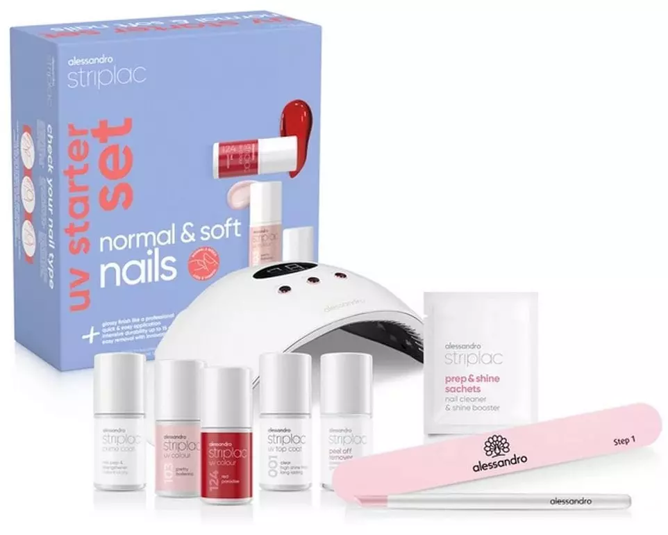 alessandro Striplac UV Starter Set Normal and Soft Nails 2 Colours