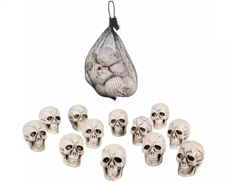 Amscan Halloweenfigur Totenköpfe 4 x 3 cm, 12 Stk