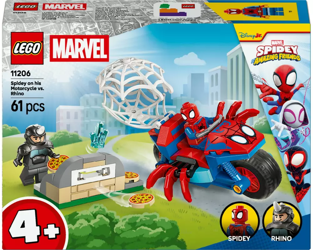 LEGO Marvel Spidey auf Motorrad vs. Rhino 11206