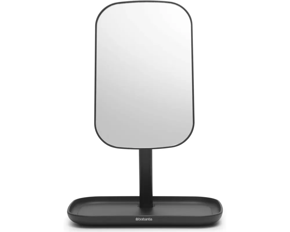 Brabantia Kosmetikspiegel ReNew mit Ablageschale, Schwarz