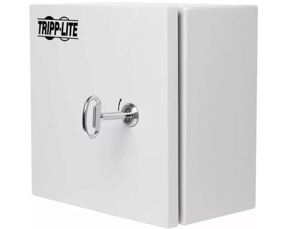 EATON TRIPPLITE SmartRack, Outdoor, Industrial, Enclosure, with, Lock, NEMA, 4, Metal, Construction, 10x10x6inch, Gray