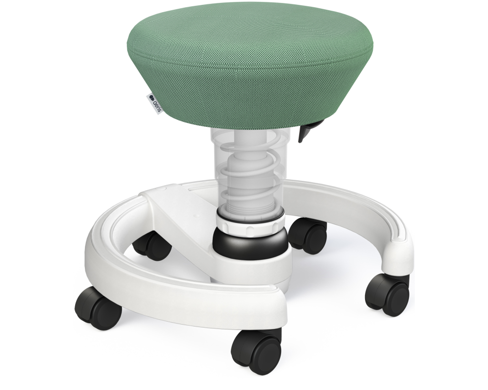 AERIS Kindersitzhocker Swoppster 120WHWHHQ05 grün/weiss, mit Rollen