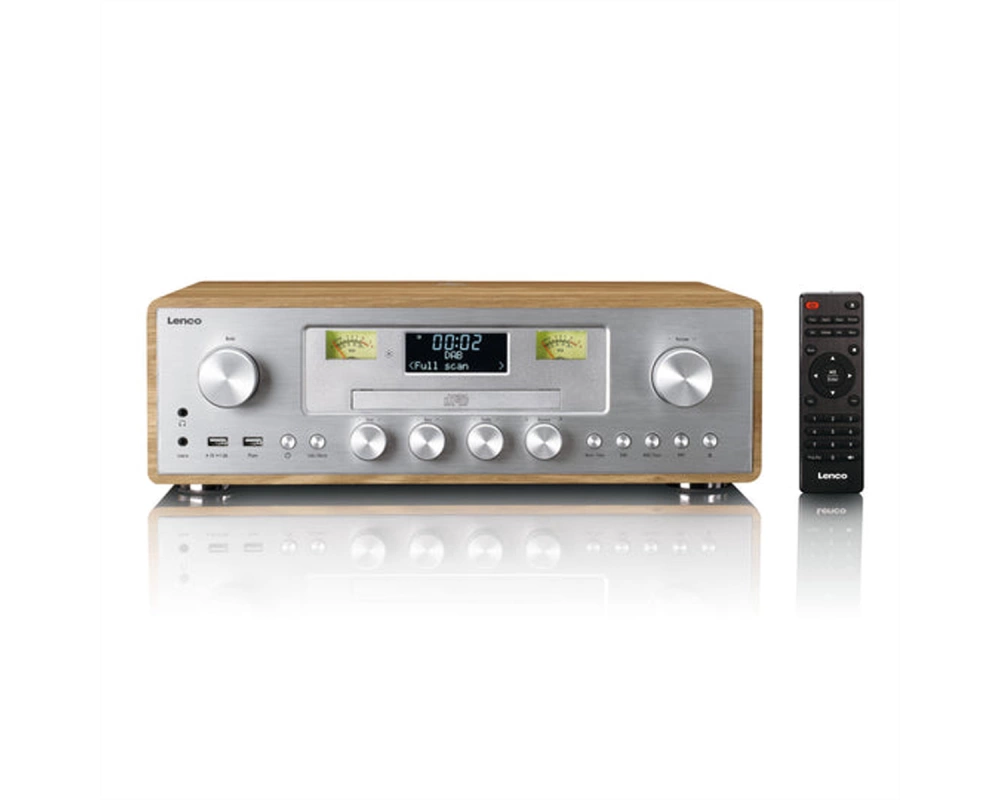 Lenco DAB+ Radio DAR-281WDSI silber, FM, CD Player, Kabellose Ladestation