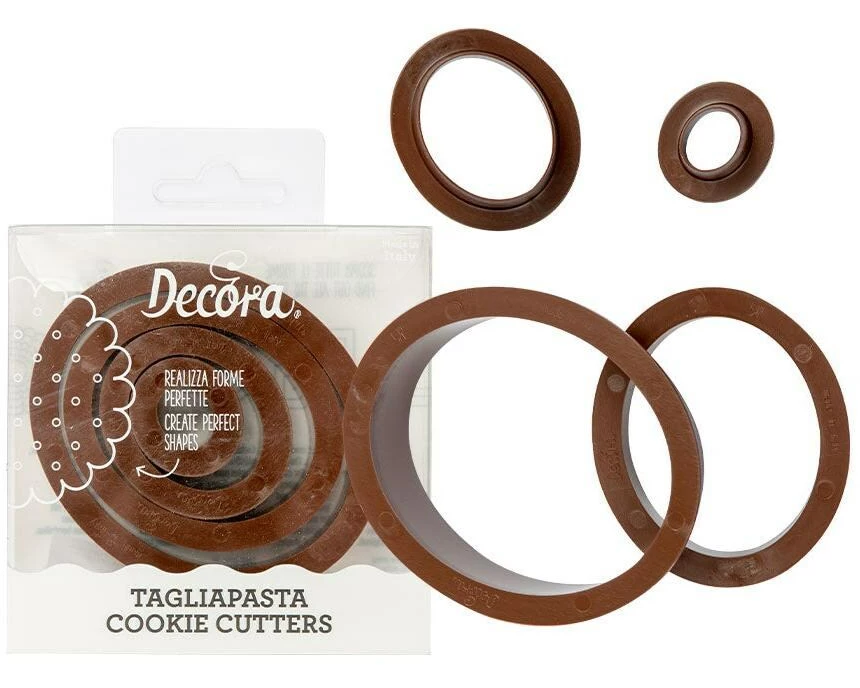 Decora Guetzli-Ausstecher-Set Ovale Kreise, 4 Stück