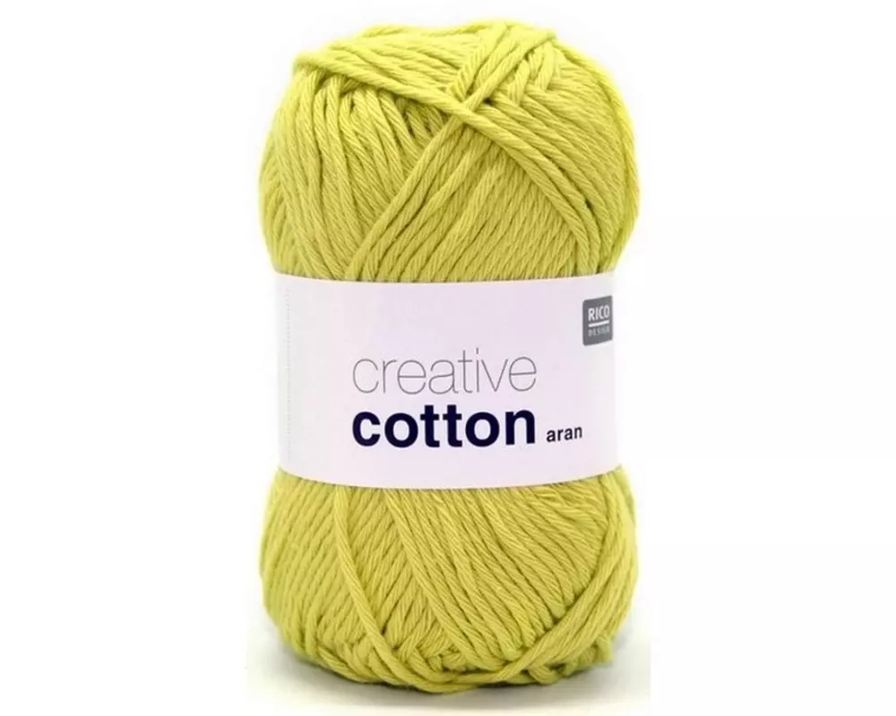 Rico Design Wolle Creative Cotton Aran 50 g, Pistazie hell
